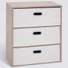 Commode 3 tiroirs, Beige