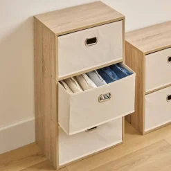 Commode 3 tiroirs, Beige
