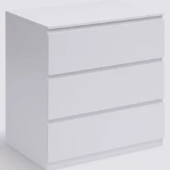 Commode 3 tiroirs, Blanc