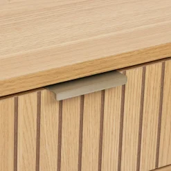 Console 2 tiroirs, Effet bois naturel