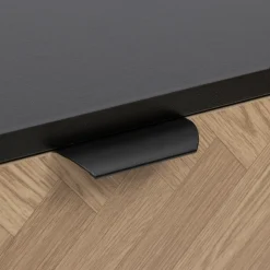 Console 2 tiroirs, Effet pin naturel et noir
