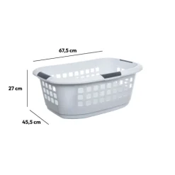 Corbeille à linge 51L, Blanc