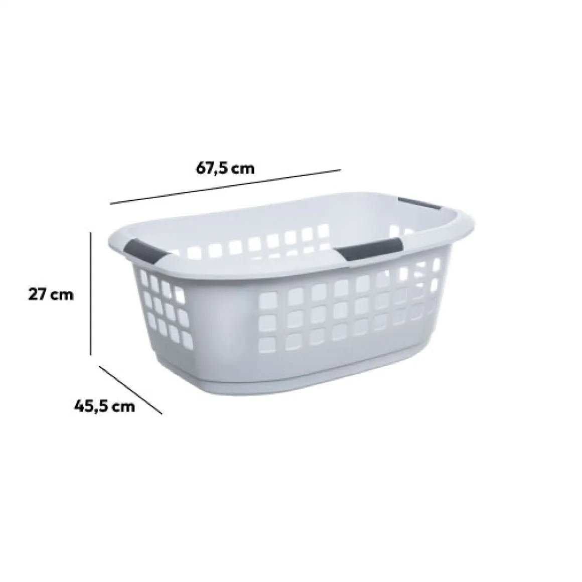 Corbeille à linge 51L, Blanc