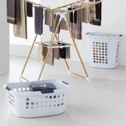 Corbeille à linge 51L, Blanc