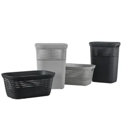 Corbeille à linge 45L, Gris