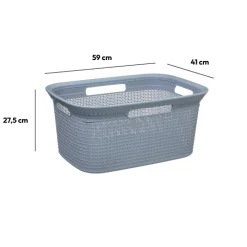 Corbeille à linge 45L, Gris