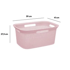 Corbeille à linge 45L, Rose
