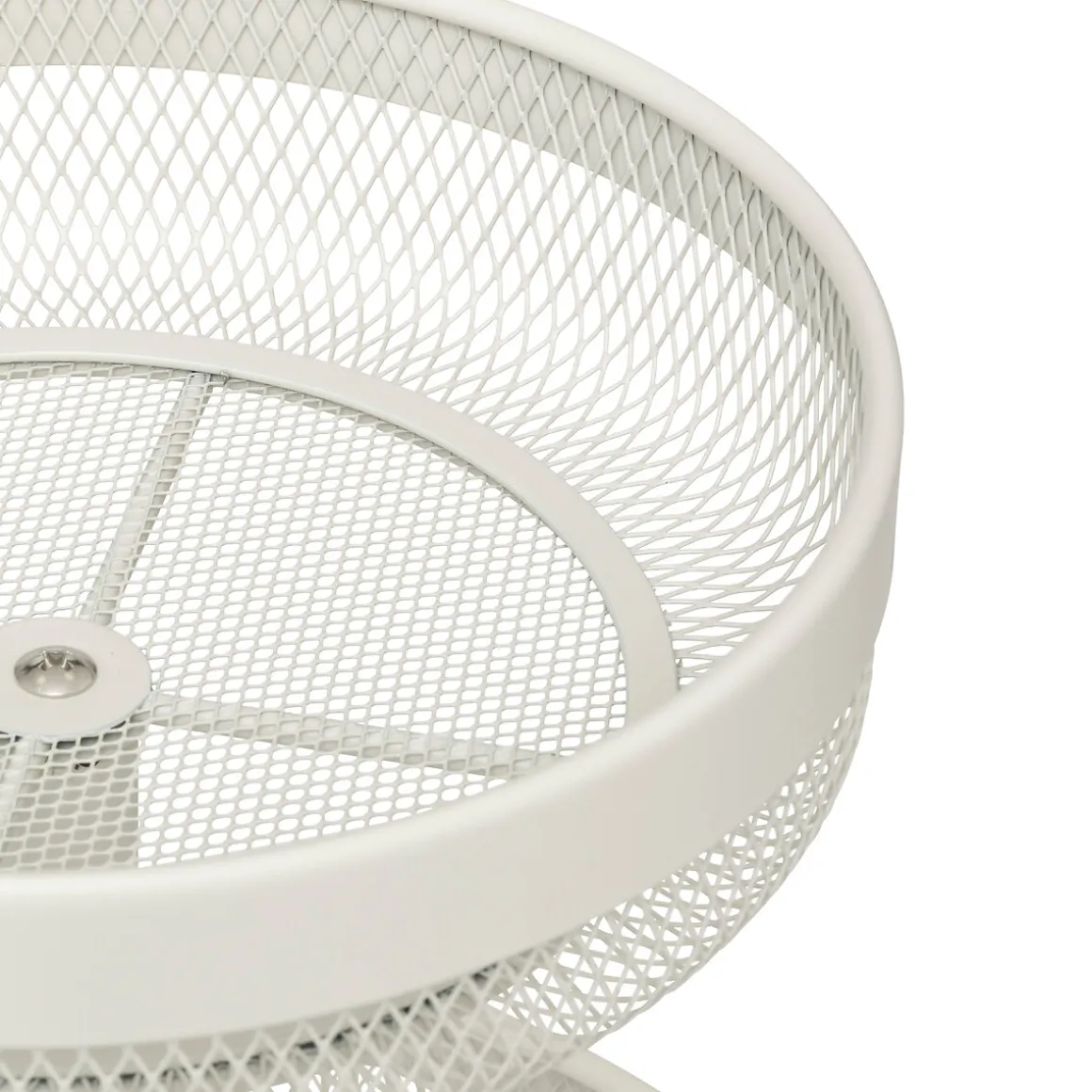 Corbeille 2 niveaux en métal, Beige