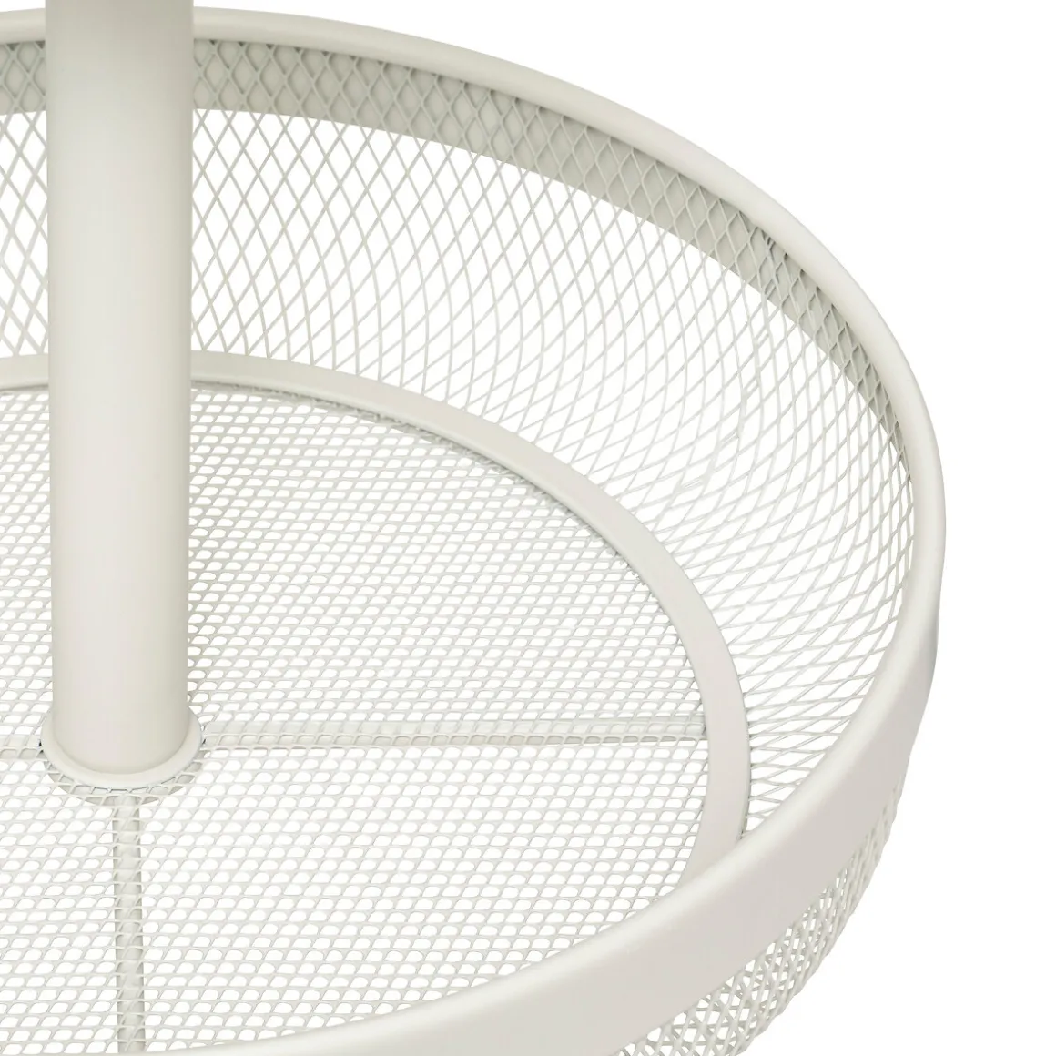 Corbeille 2 niveaux en métal, Beige