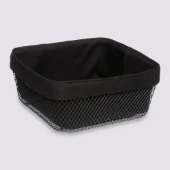 Corbeille à pain métal 24,5 cm, Noir