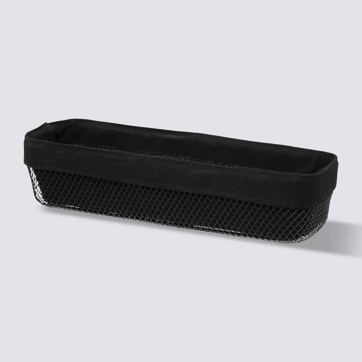 Corbeille à pain métal 40x14 cm, Noir