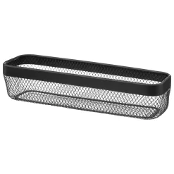 Corbeille à pain métal 40x14 cm, Noir