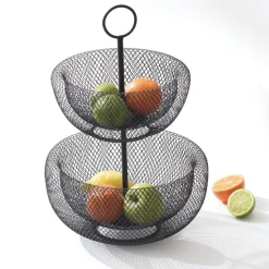 Corbeille 2 étages métal  24/29cm