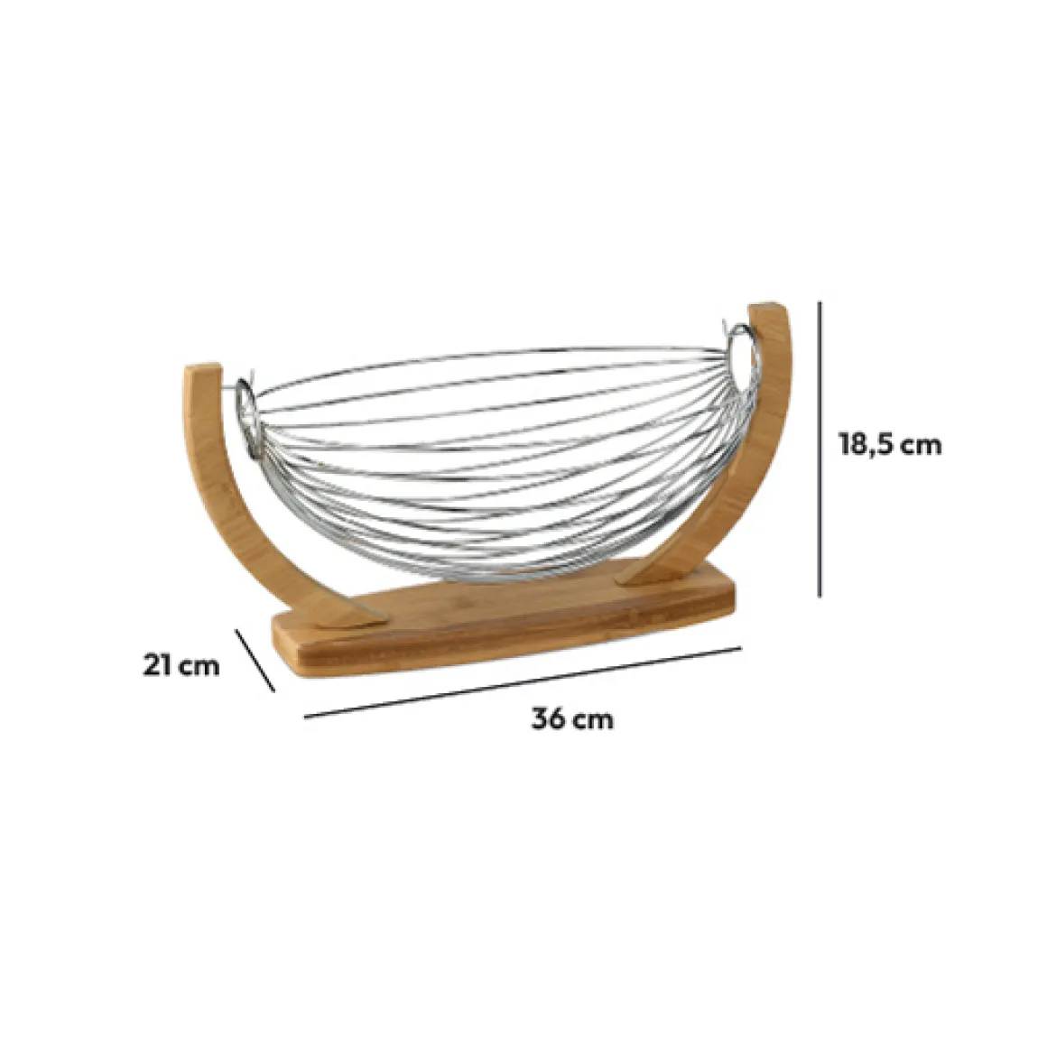 Corbeille balançoire métal 36x21cm