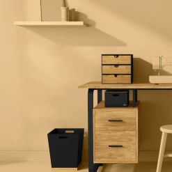 Corbeille bambou, Noir