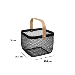 Corbeille carré avec anse 25cm
