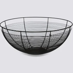 Corbeille 32cm en fer, Noir