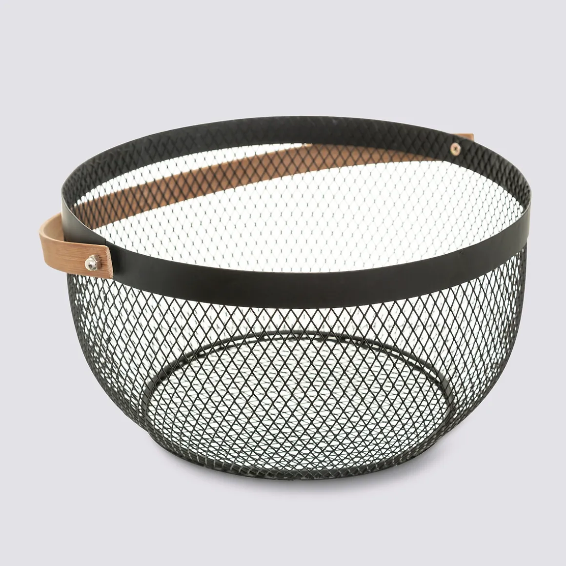 Corbeille en métal 29 cm, Noir