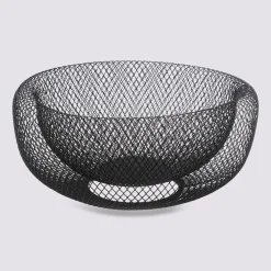 Corbeille en métal 27 cm, Noir