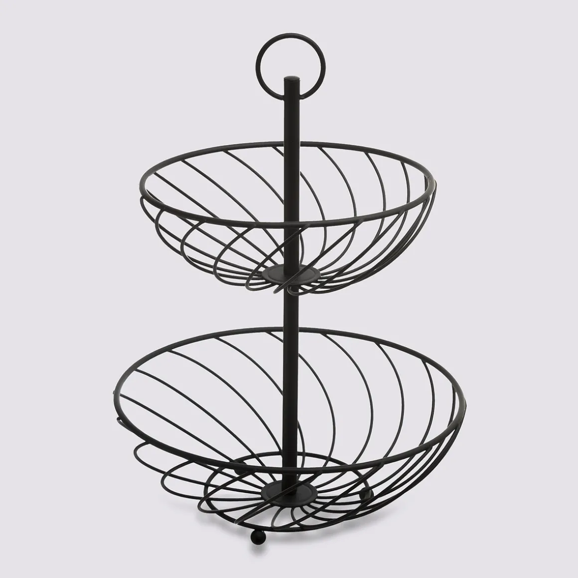 Corbeille torsade 2 étages métal 22/27cm