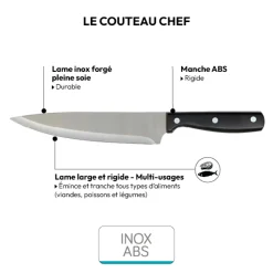 Couteau de chef inox - lame 20cm