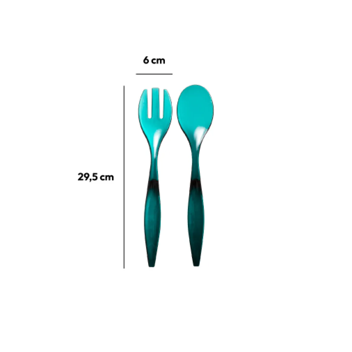 Couverts à salade, Bleu pétrole