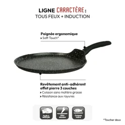 Crêpière Aluminium forgé, 28 cm