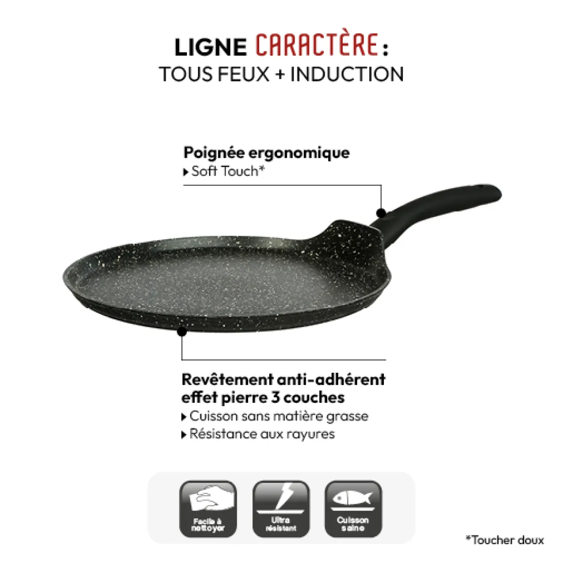 Crêpière Aluminium forgé, 28 cm