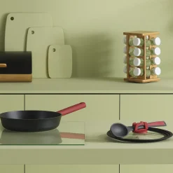 Cuillère silicone- Noir,rouge
