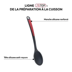 Cuillère silicone- Noir,rouge