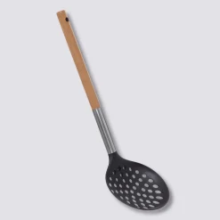 Écumoire manche en bois, Noir