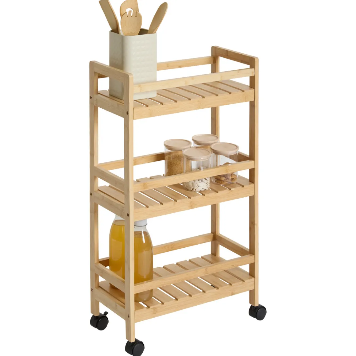 Desserte 3 niveaux petit modèle, Bambou