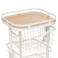 Desserte, L.34,5 cm, Blanc