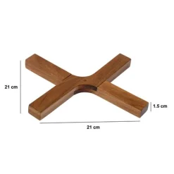 Dessous de plat, L.21 cm, Marron