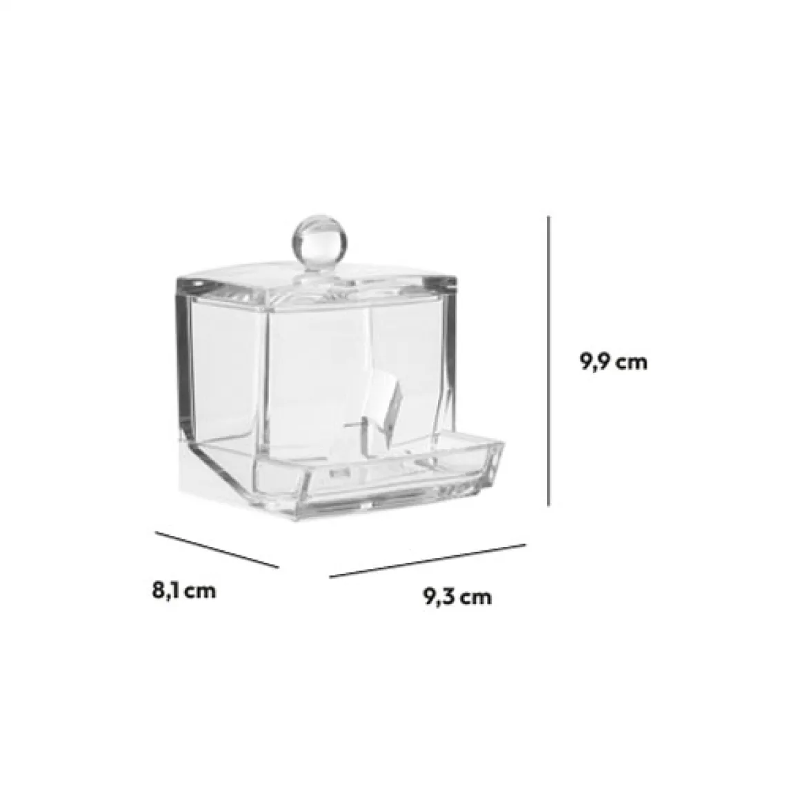 Distributeur de cotons-tiges, Transparent