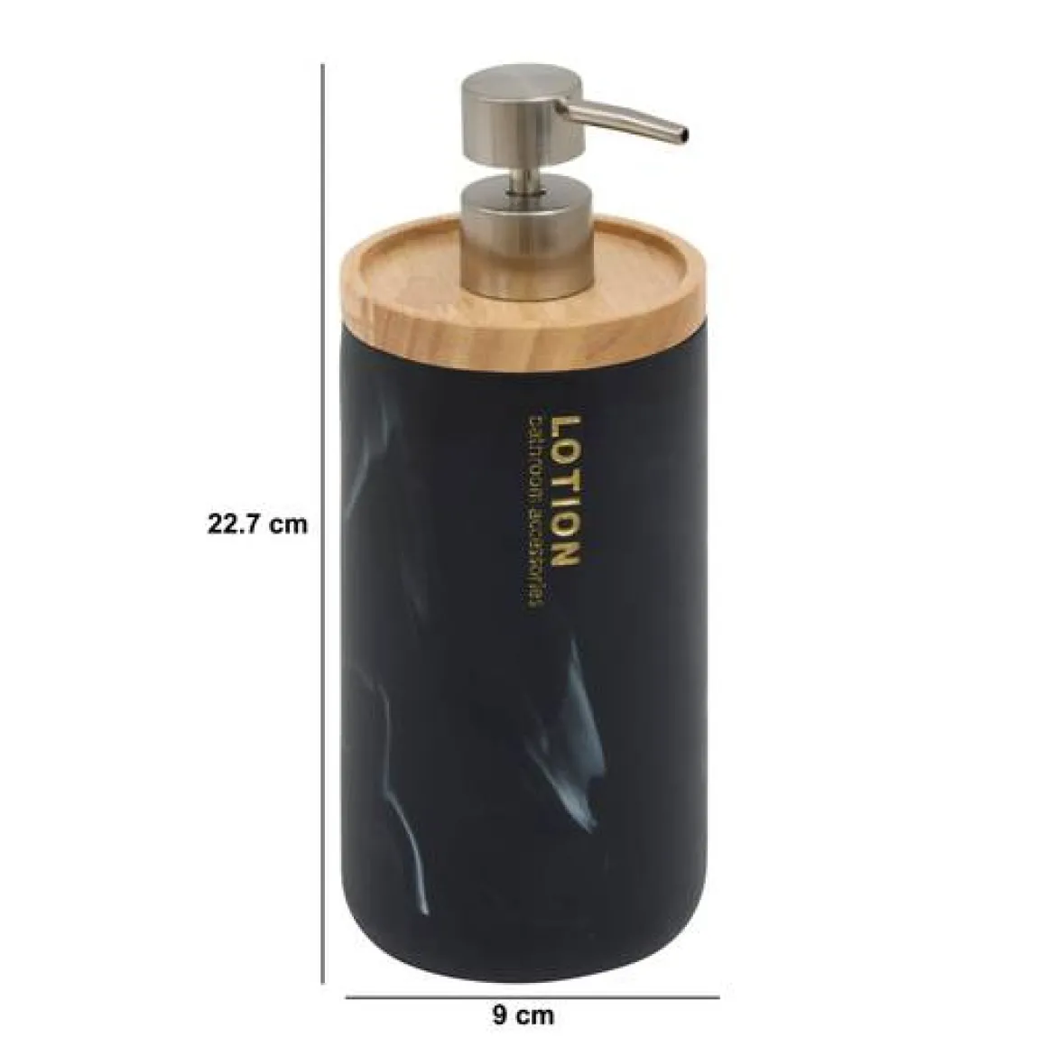 Distributeur de savon, 840 ml, Noir