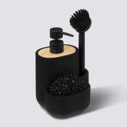 Distributeur de savon avec accessoires 500ml, Noir