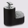 Distributeur de savon avec éponge 300ml, Noir