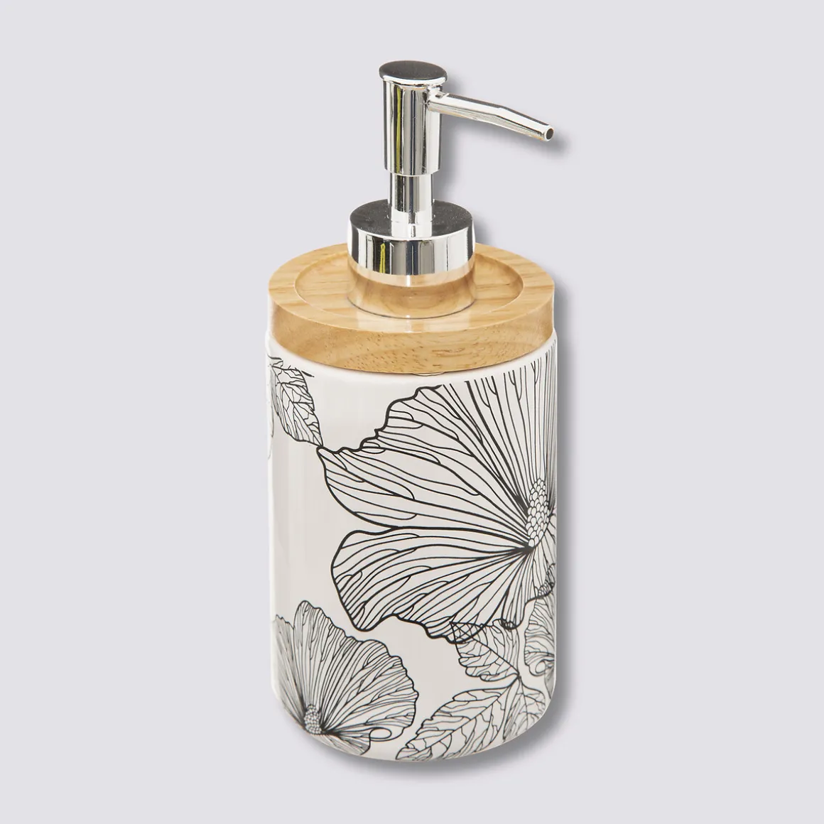 Distributeur de savon 400ml, Noir et Blanc