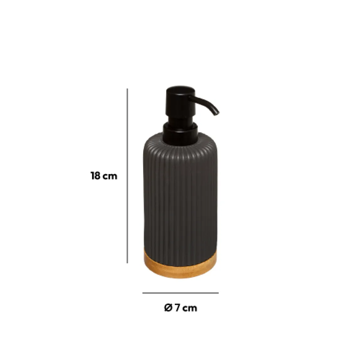 Distributeur de savon 270ml, Noir