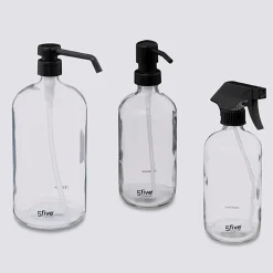Distributeur de savon, Transparent, 3 pièces