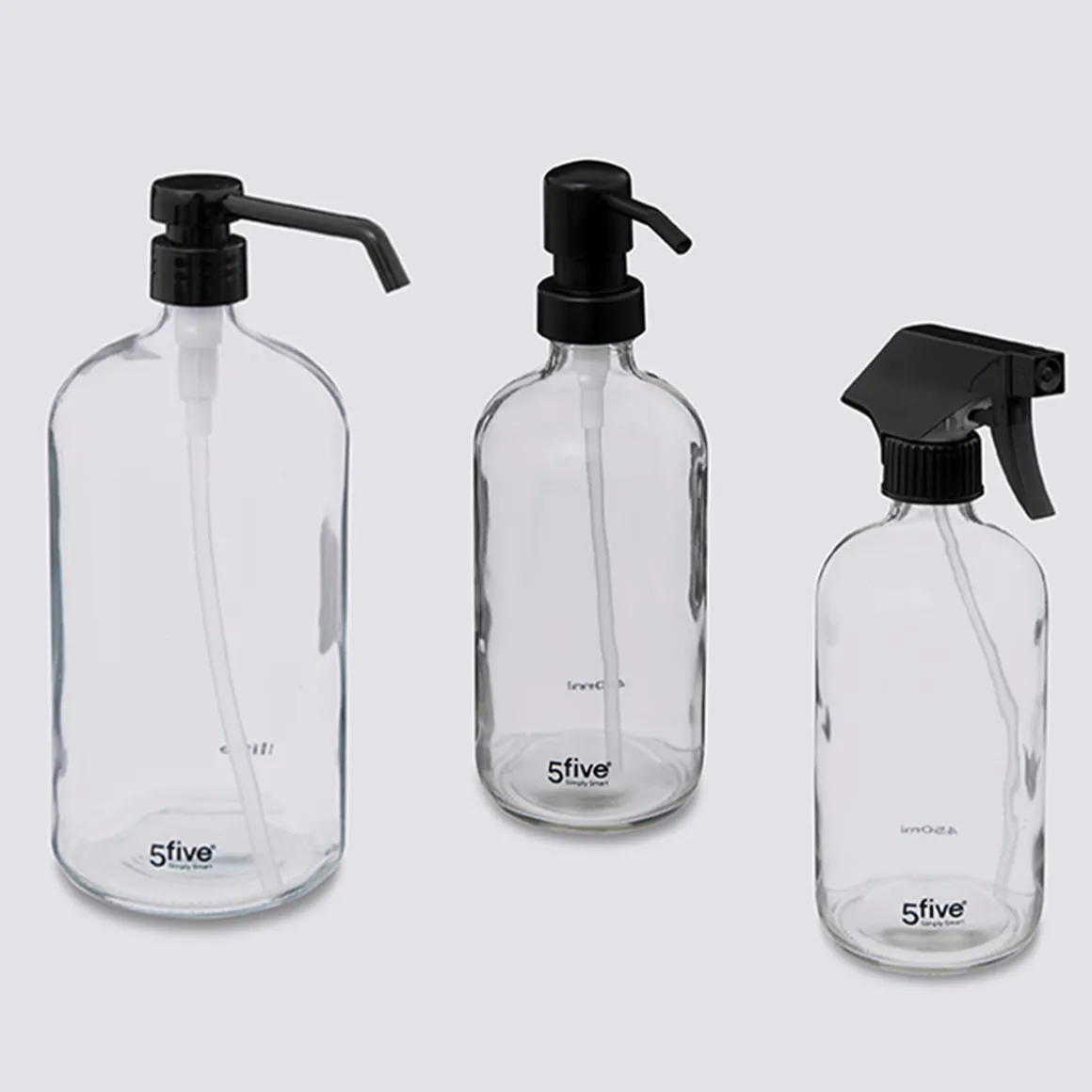 Distributeur de savon, Transparent, 3 pièces