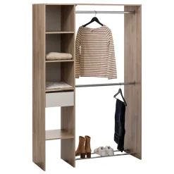 Dressing 2 penderies, Effet chêne naturel