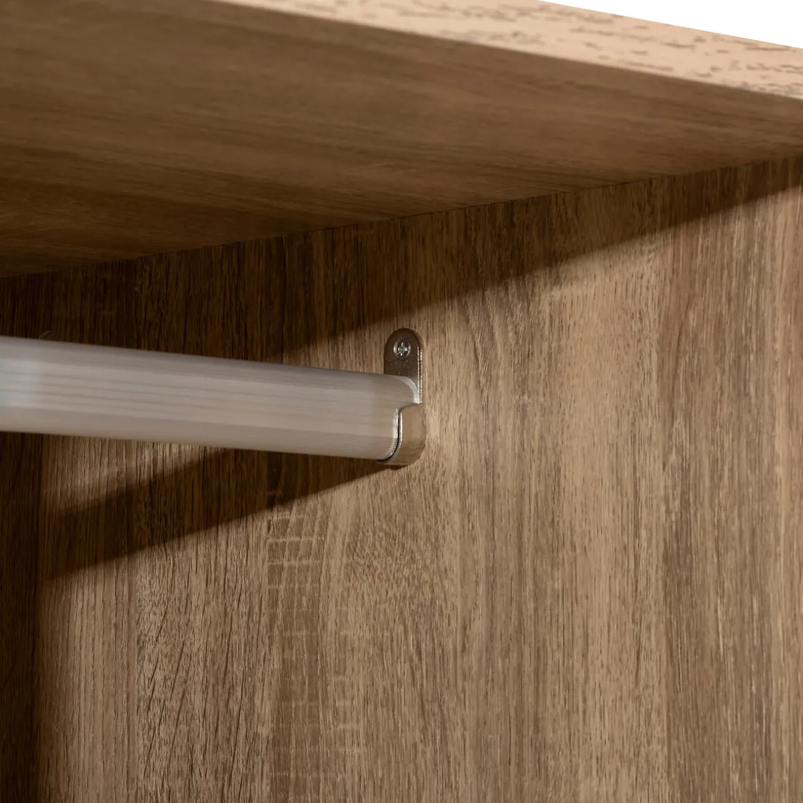 Dressing 3 tiroirs avec penderie, Effet bois