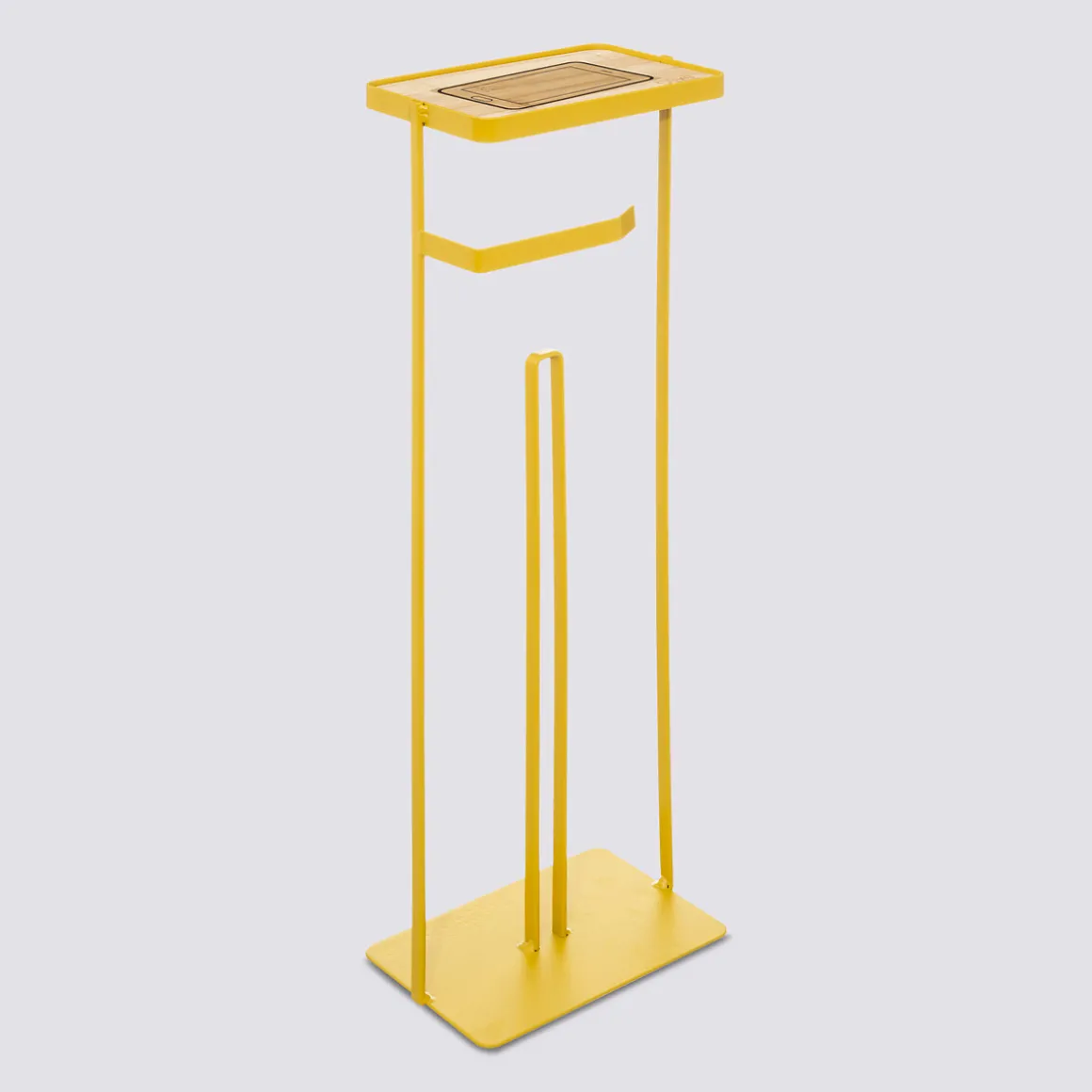 Dérouleur support téléphone métal, Jaune moutarde
