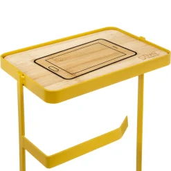 Dérouleur support téléphone métal, Jaune moutarde