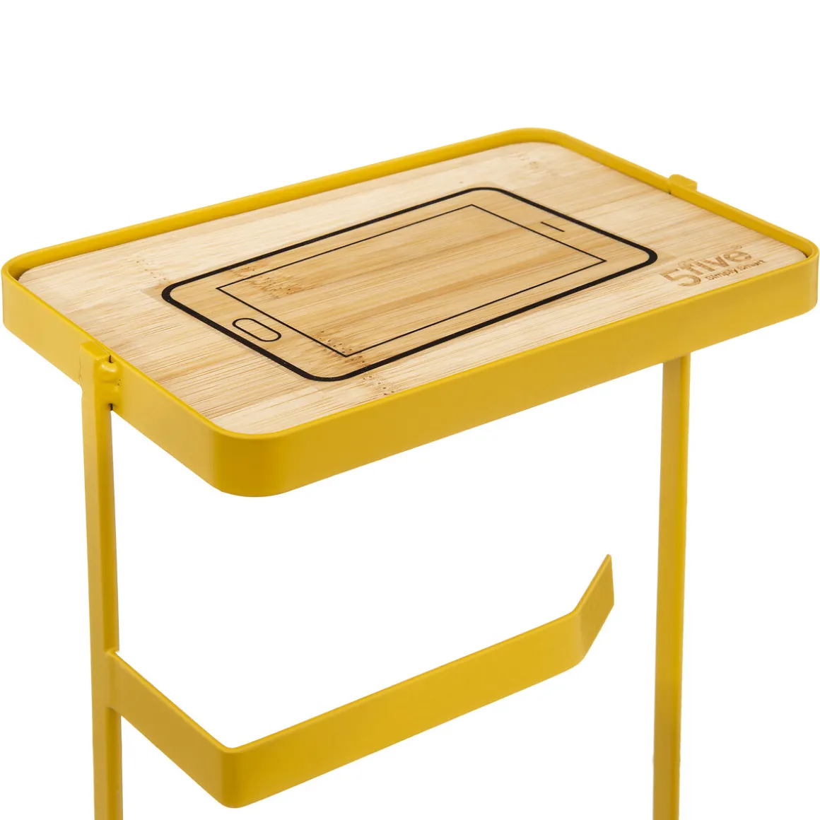 Dérouleur support téléphone métal, Jaune moutarde