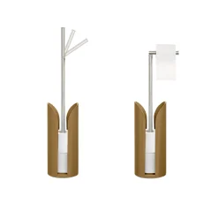 Dérouleur tige flexible métal, Marron malt