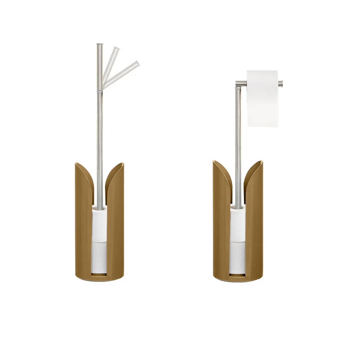 Dérouleur tige flexible métal, Marron malt