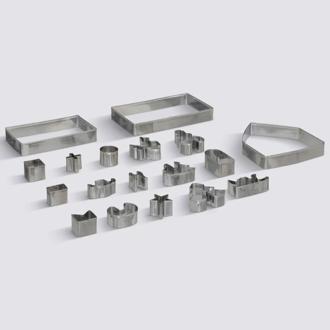 Emporte-pièces, 18 pièces, Argent
